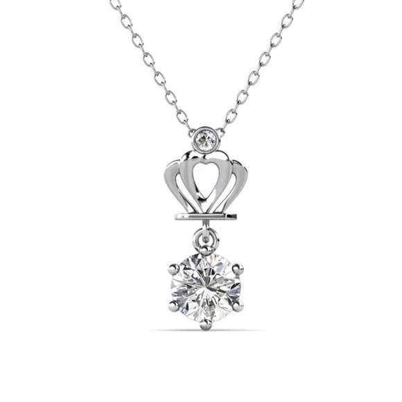 Certified 1ct. t.w. Diamond Crown Necklace - Picture 6 of 16